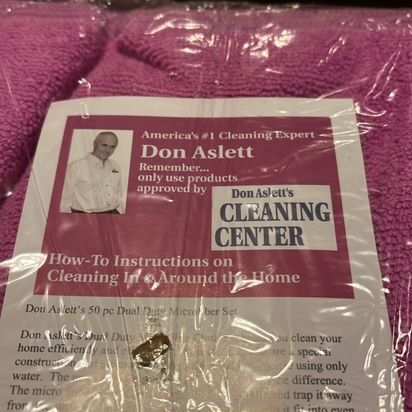 Don aslett 50pc dual microfiber set Qvc brand new in box.Cleaning/dusting/window - Picture 2 of 6